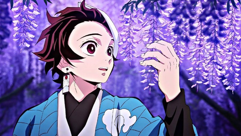 tanjiro with petals back